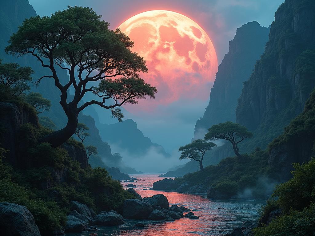 Surreal Crystal Eden Project Landscape