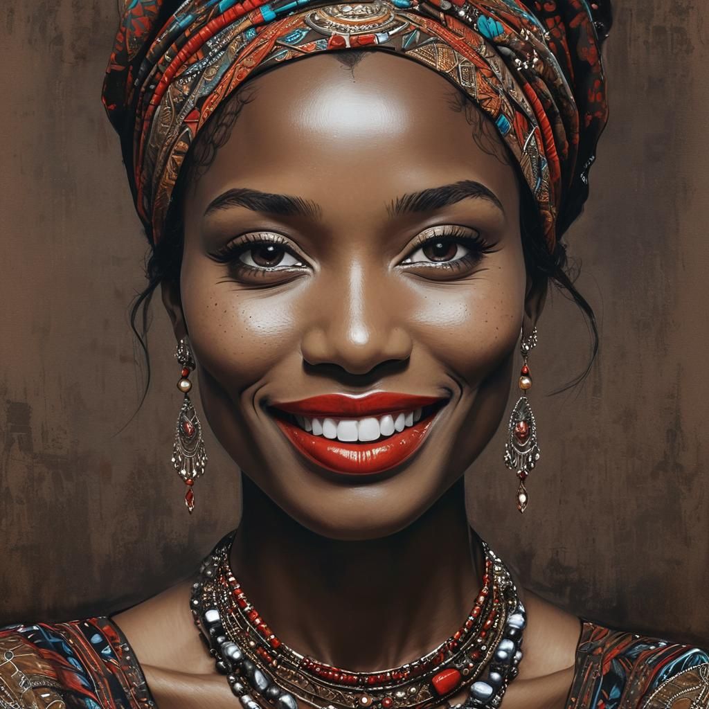 African woman smiling