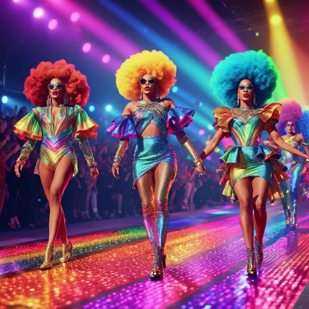Vibrant Drag Queens Shine on Pride Concert Runway