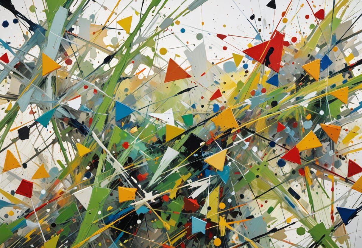 Abstract Geometric Shapes in Vibrant Colors