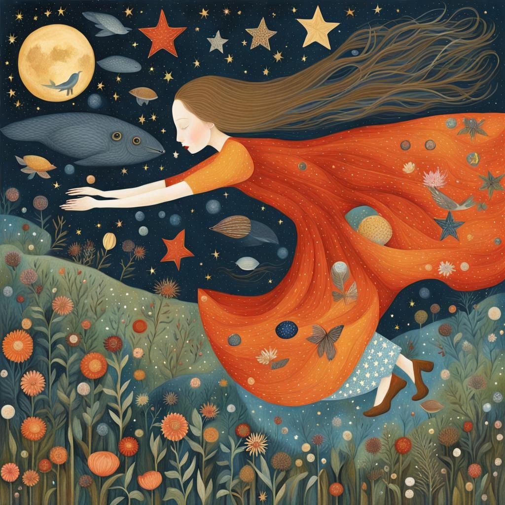 Surreal Dreamscape: Person Asleep with Otherworldly Aura