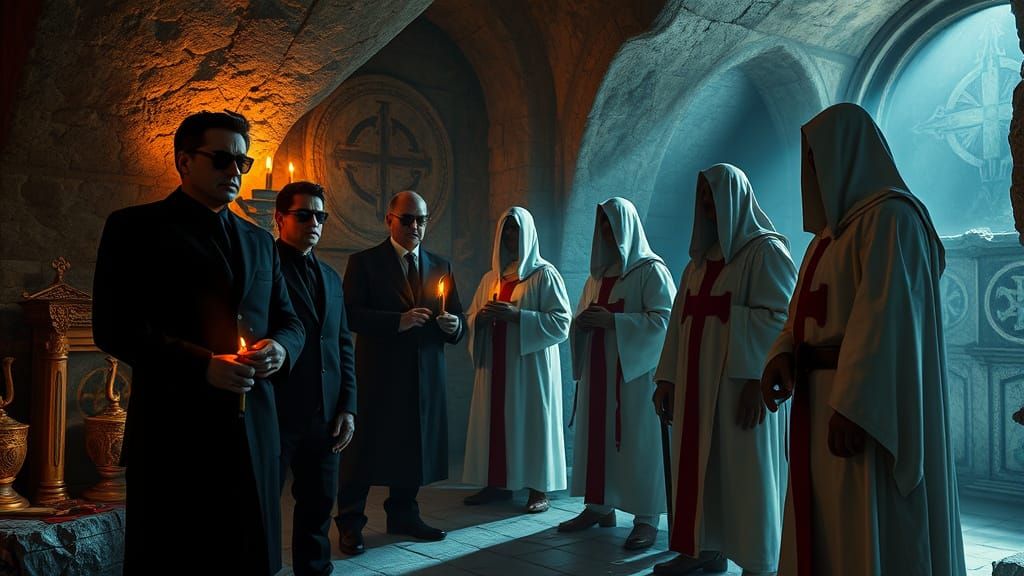 Men in Black Meet Templar Knights in Secret Chamber