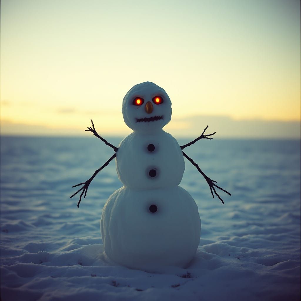 Eerie Winter Horror, A Dark and Malevolent Presence