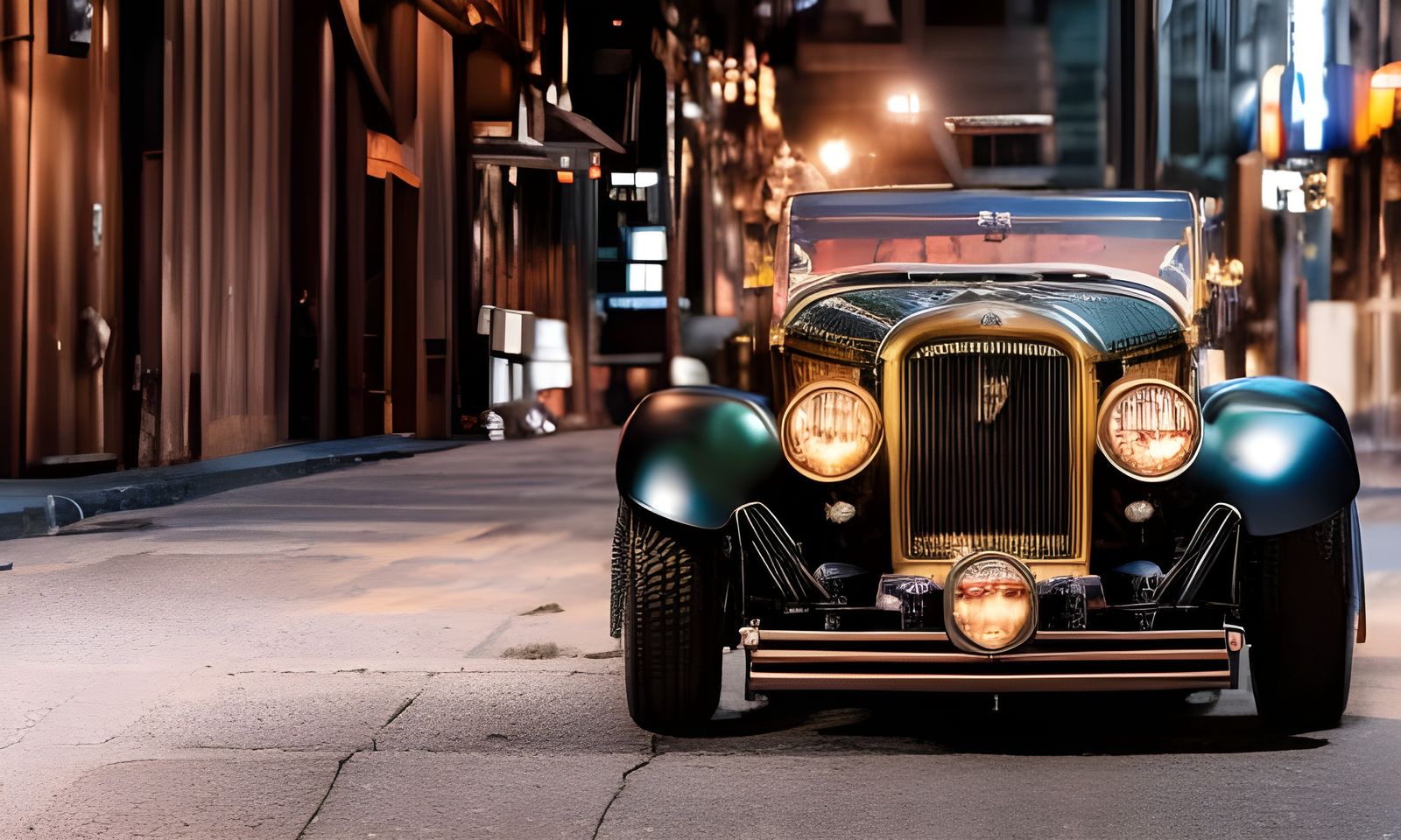 1932 Deuce Coupe Hotrod Car: Vivid Digital Painting