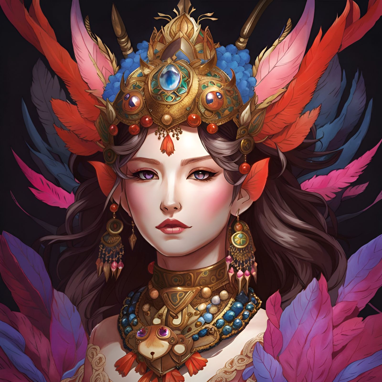 Primal Princess Portrait Inspired by Studio Trigger Style