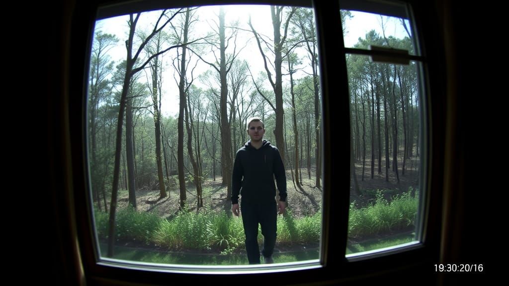 Shadows Cast by an Unsettling Doppelganger in a Forest Glade