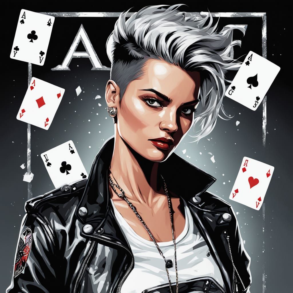 Empowered Ace of Clubs Character in Bold Hyper-Realistic Dig...