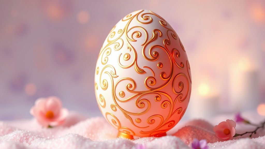 Ornate Egg Friend in Dreamy Magical Scene