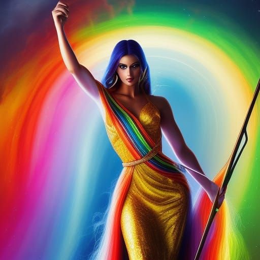 Iris: Greek Goddess of the Rainbow in 8K