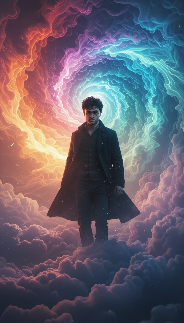 Daniel Radcliffe in Colorful Fantasy Tornado