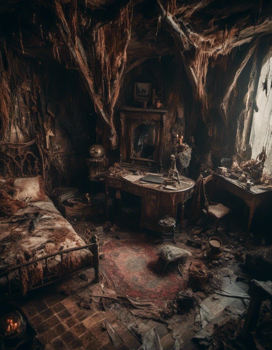 Gothic Bedroom Battlemap for Dungeons and Dragons