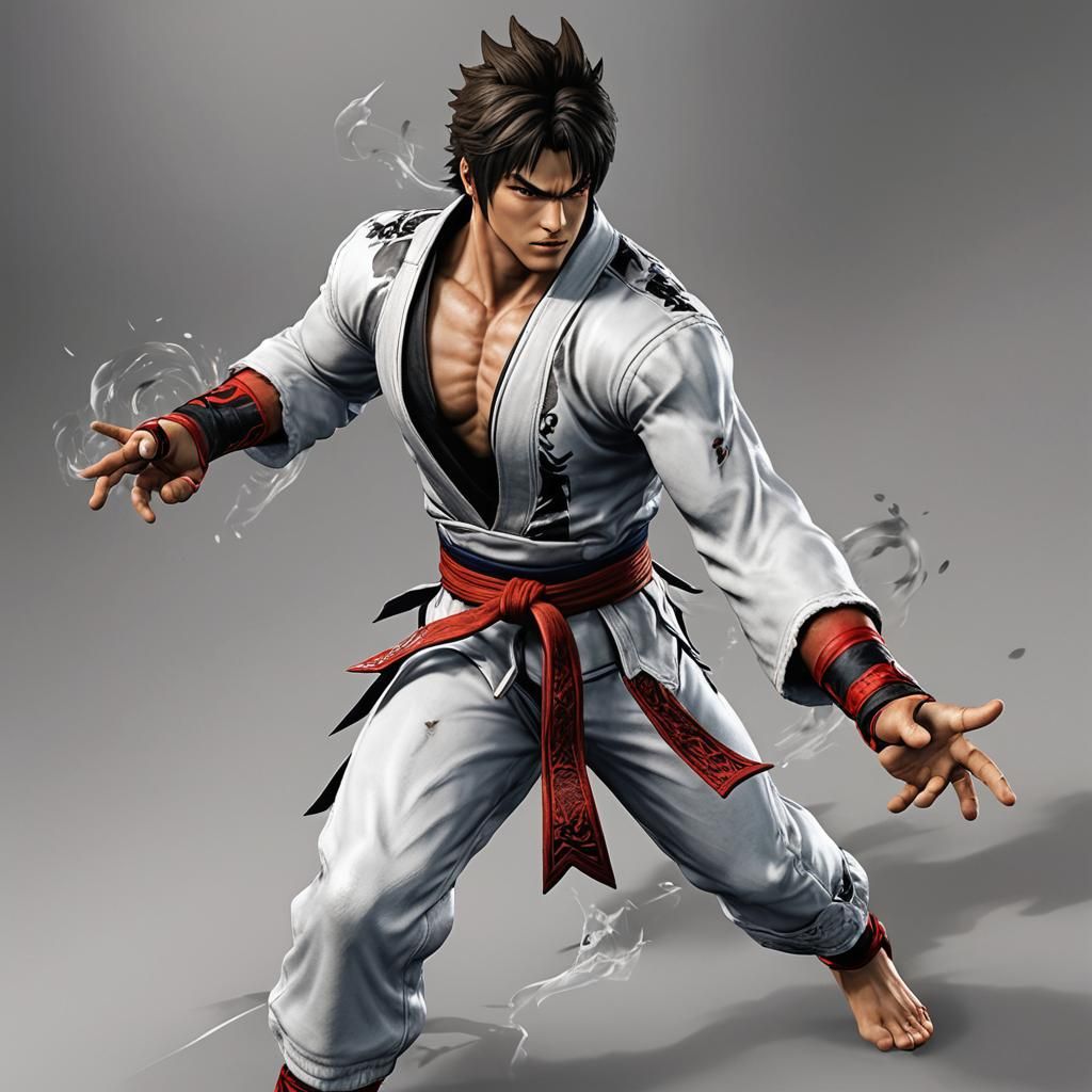Jin from Tekken: Detailed Matte Painting