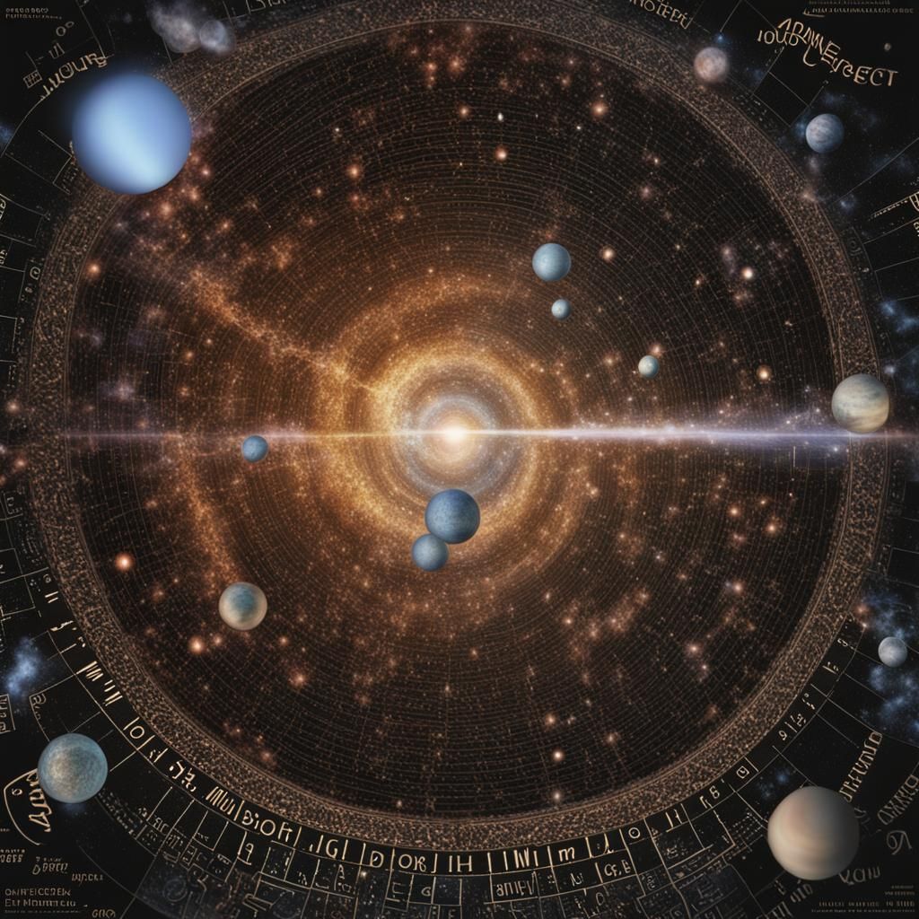 Cosmic Typography: Midjourney Multiverse in Gas