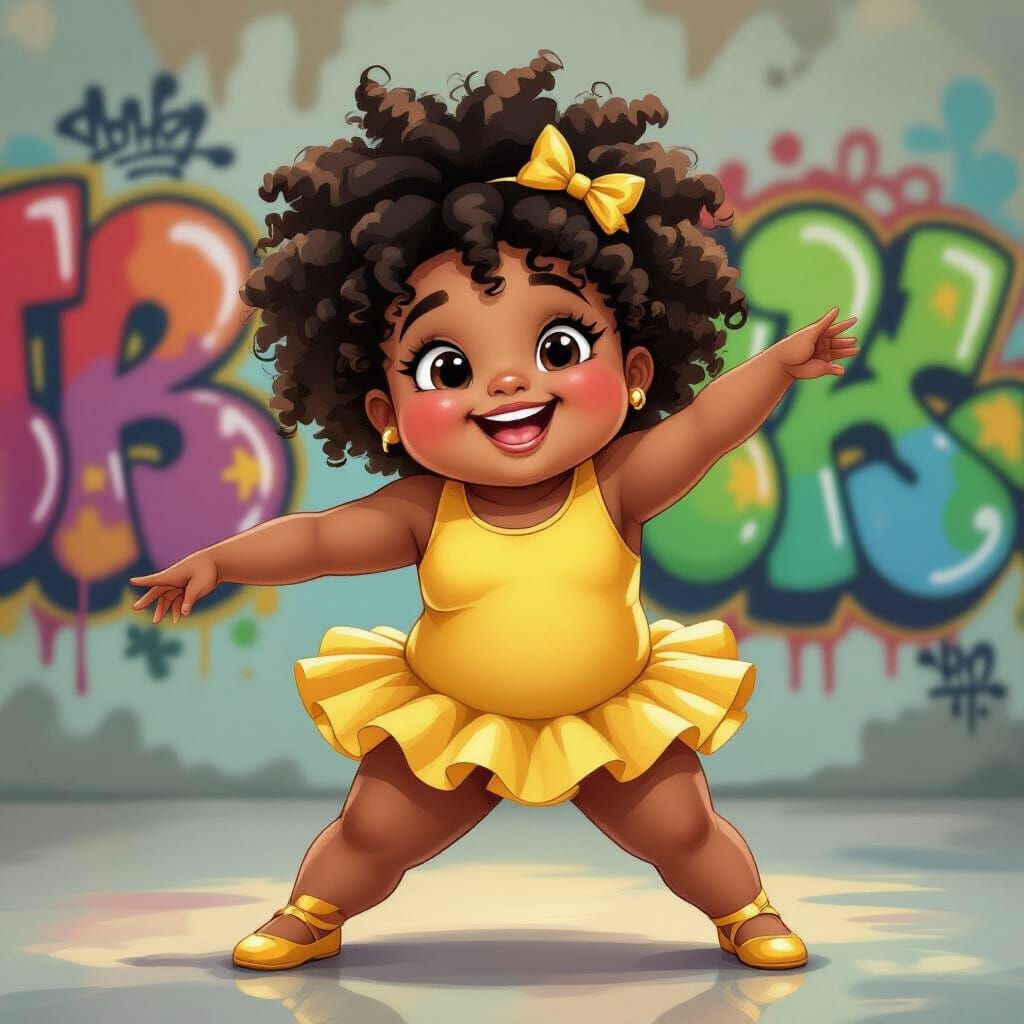 Joyful Jazz Dance Class: Graffiti Art Style