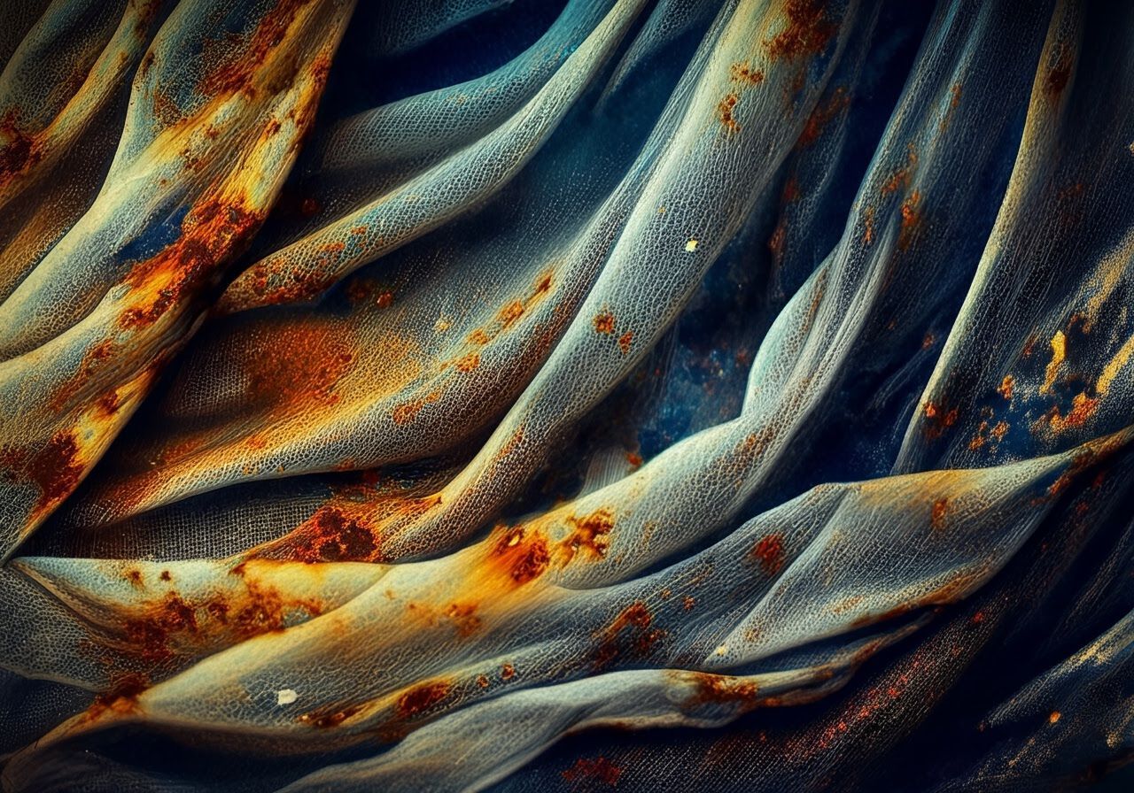 Charred and Rusty Liquified Muslin [lots of descriptive flow...