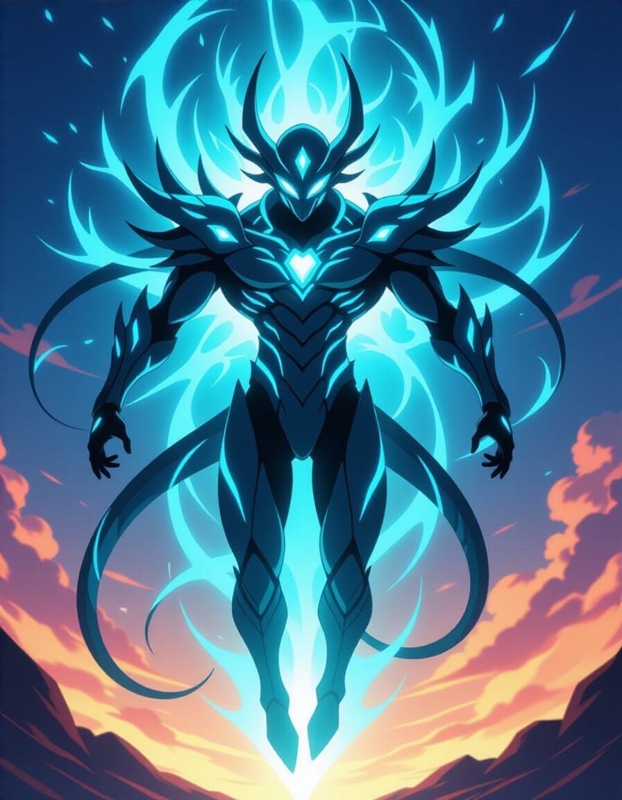 Humanoid Alien Sliver in Shōnen Anime Style