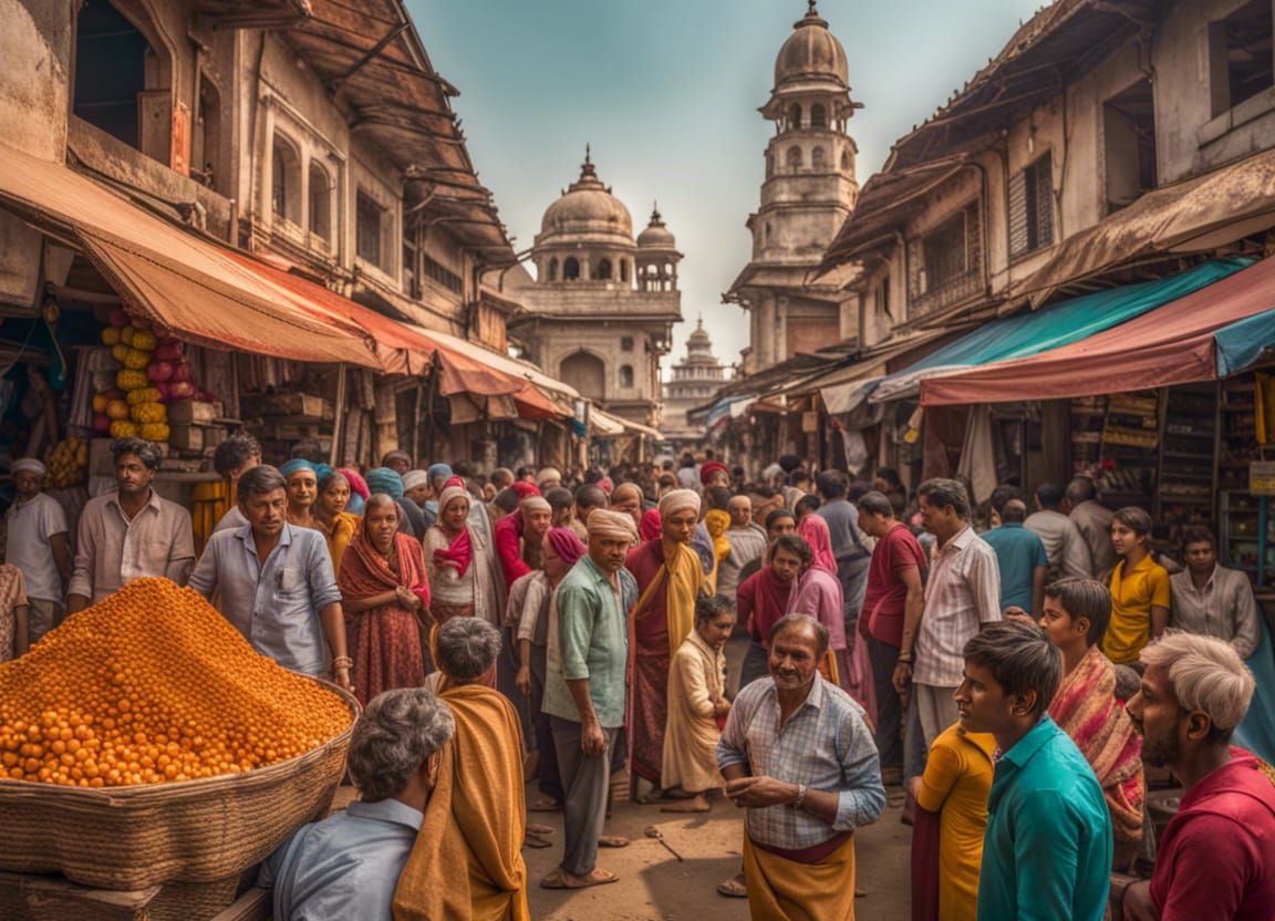 Vibrant Indian Marketplace Photography