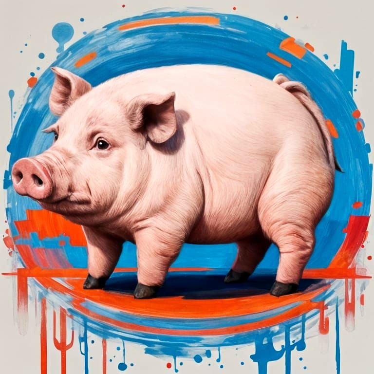 Abstract Pig Art