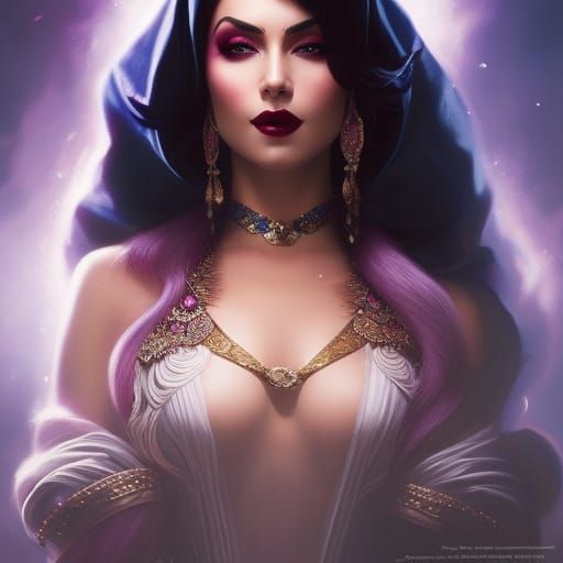 Vampire Princess Jasmine in Art Nouveau Style