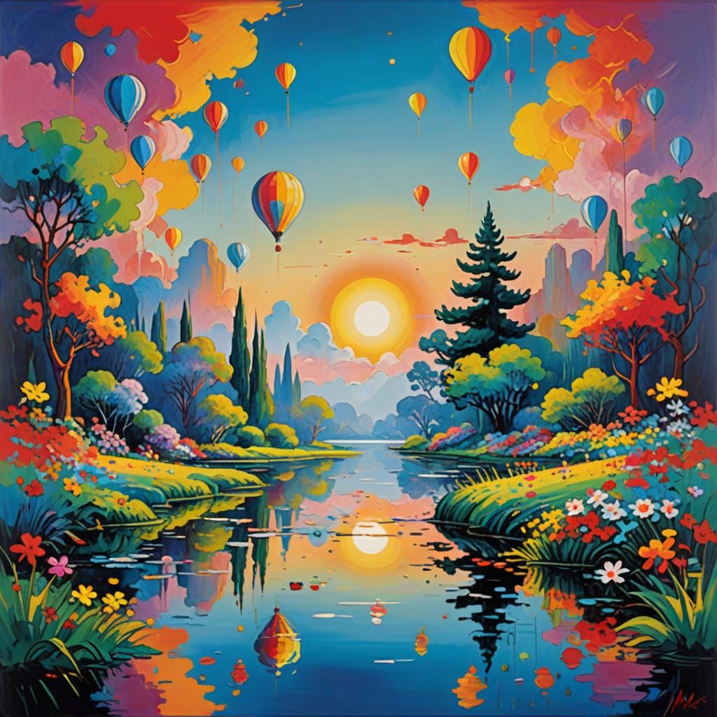 Psychedelic Dreamscapes in Vibrant Colors