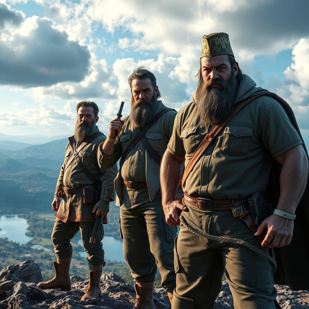 Majestic Men of Queensland in Epic, Photorealistic 3D