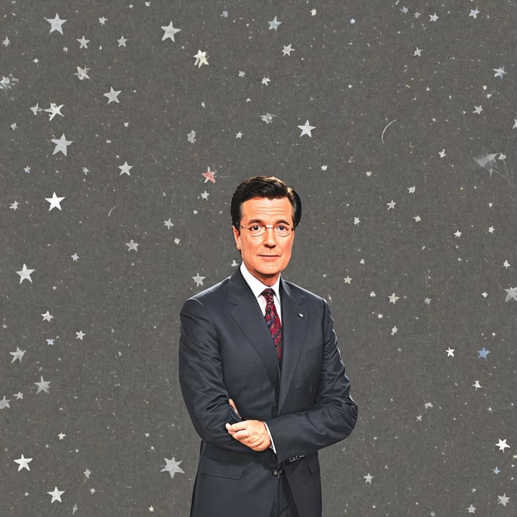 Stylized Portrait Inspired by Colbert Report