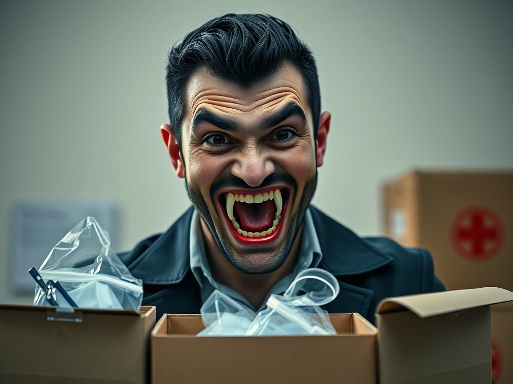Fang-Tastic Vampire Unpacking Medical Supplies
