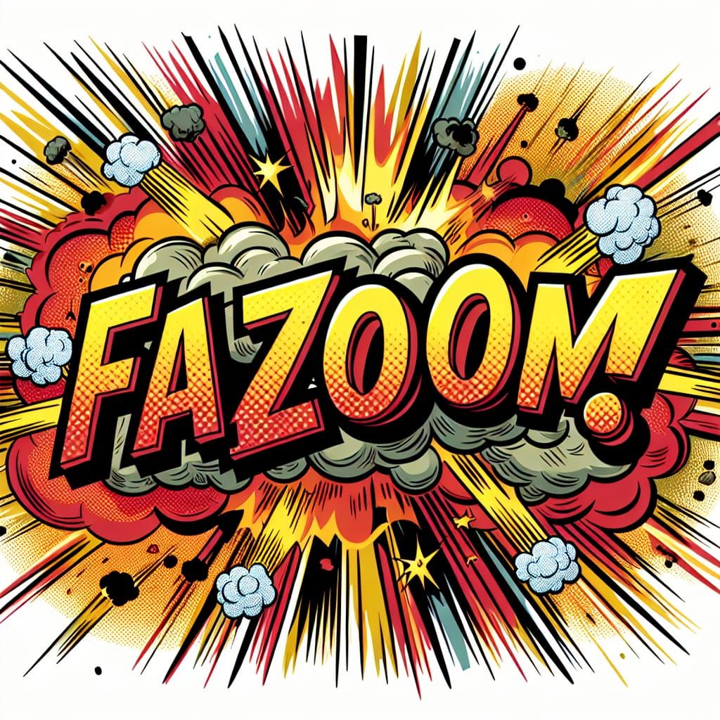 Vibrant Explosion in Comic Style