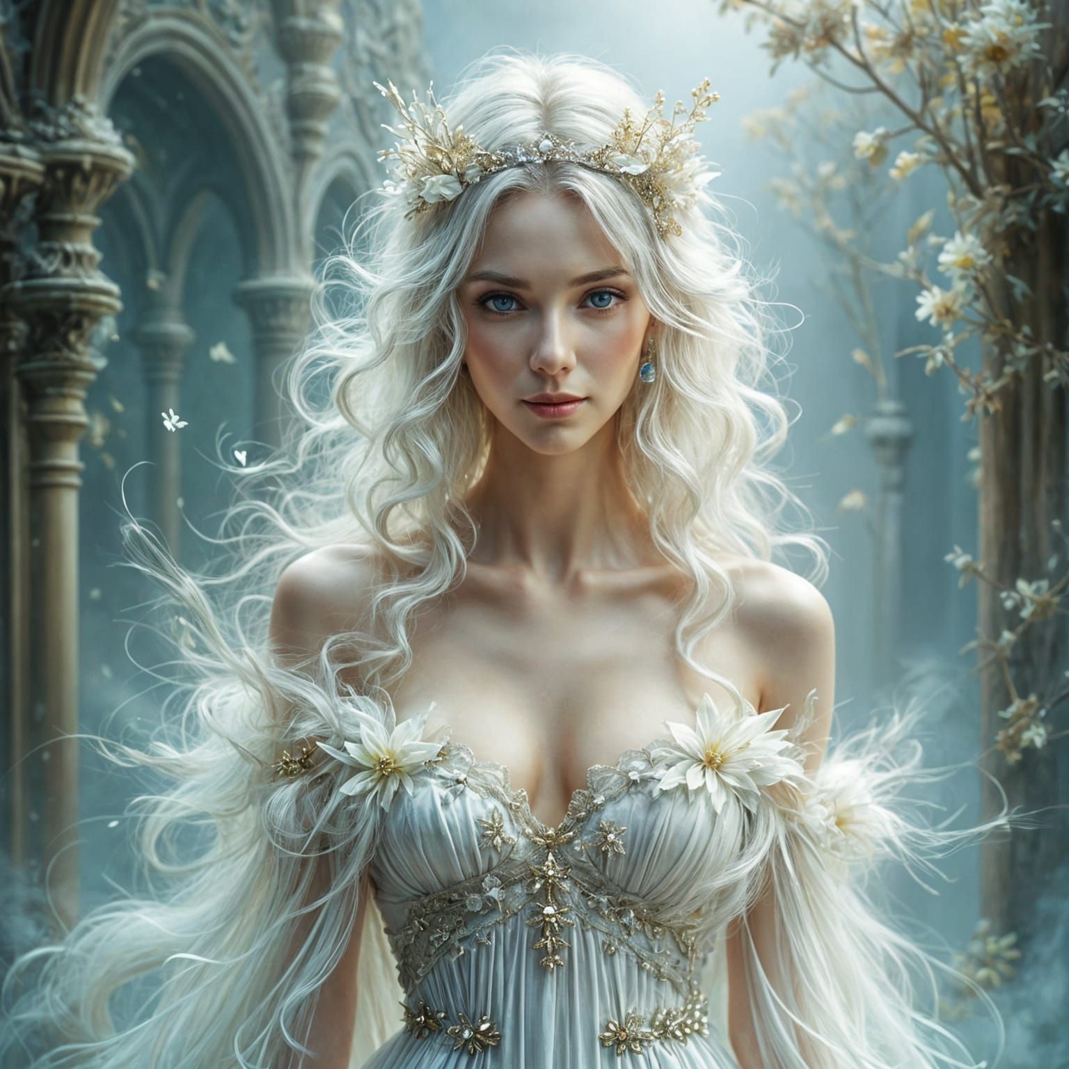 Ethereal Princess in Misty Fog