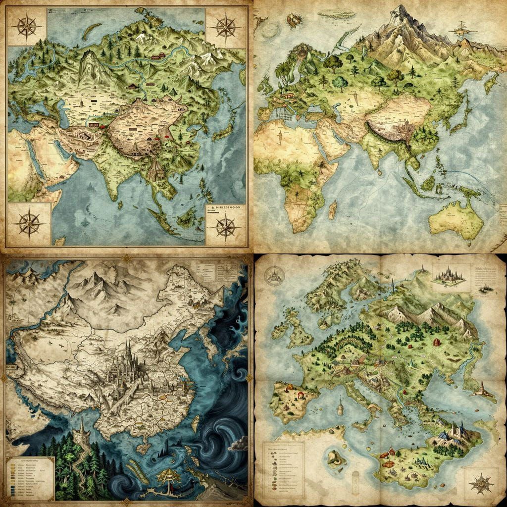 Huge Fantasy Dungeons & Dragons Campaign Map