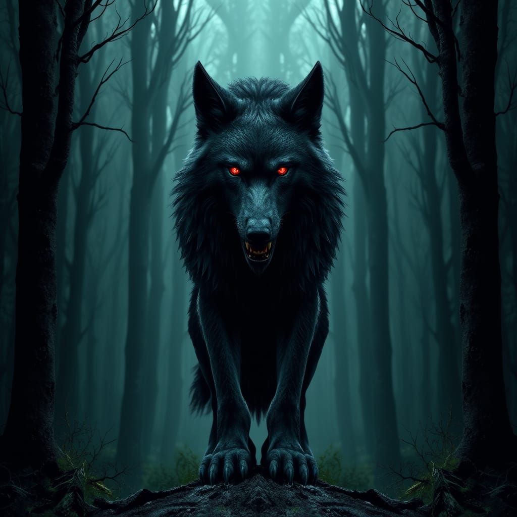 Dark Werewolf God of the Forest in Symmetrical Epic Fantasy ...