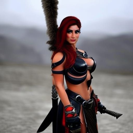 Fiery Female Barbarian Beauty