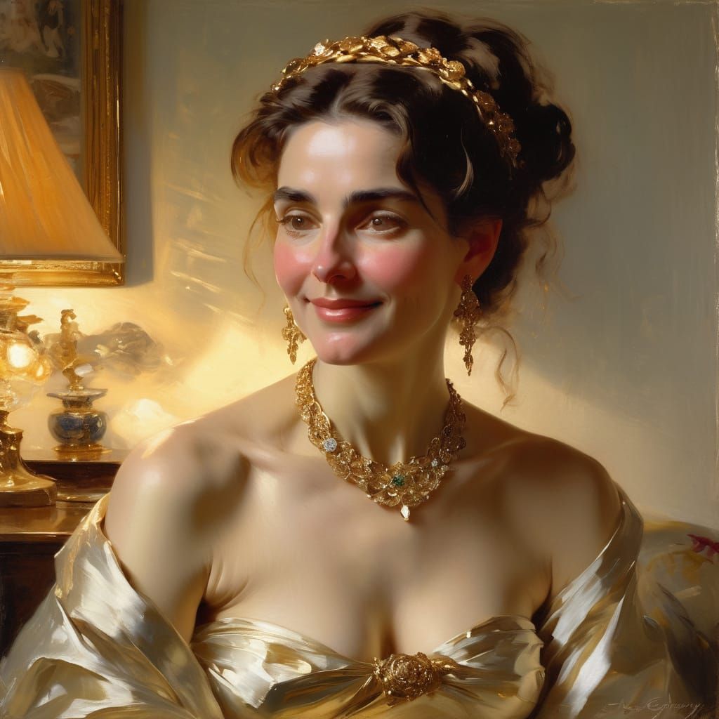 Elegant Woman in Warm Golden Light