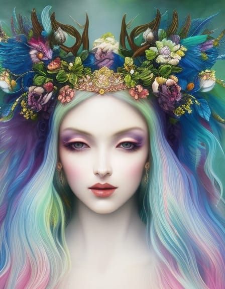 Rainbow Space Elf Goddess