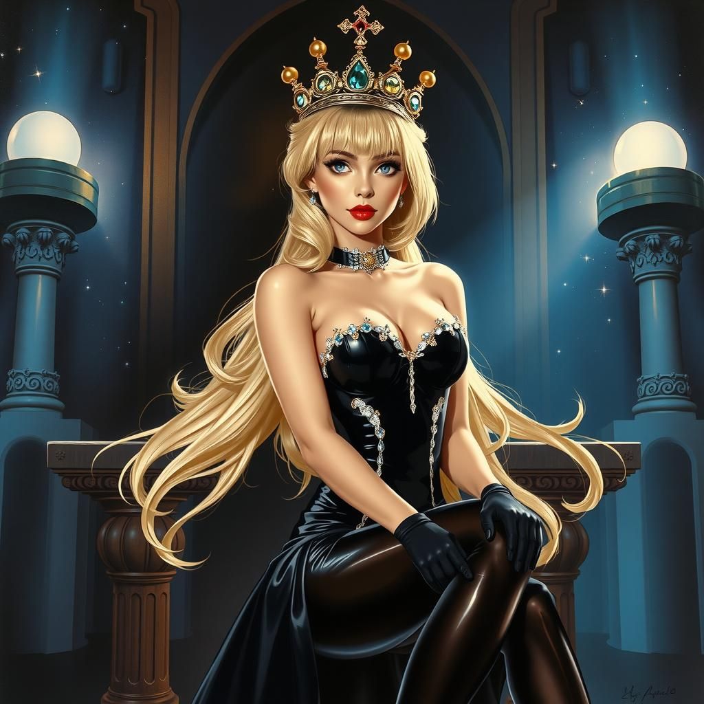 Cyberpunk Bowsette in Sci-Fi Dungeon