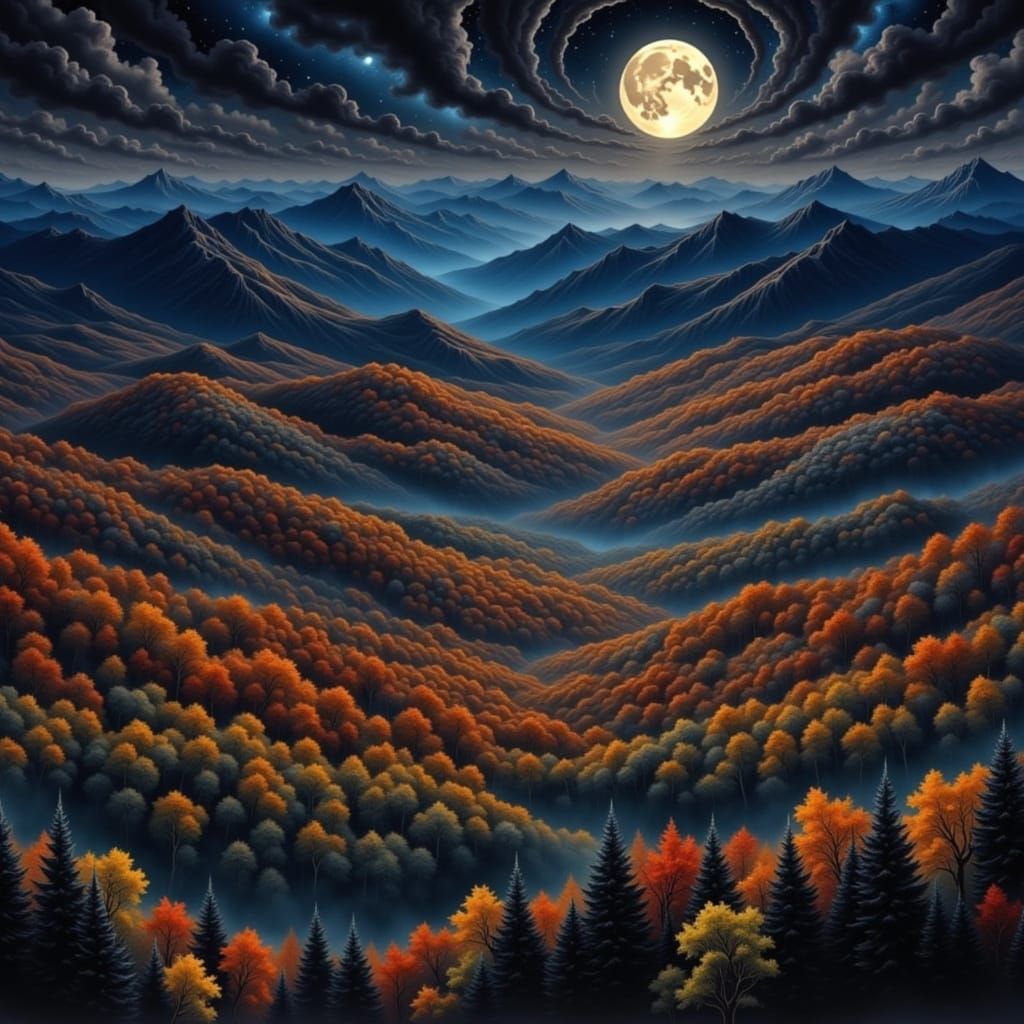 Moonlit Mountain Enchantment
