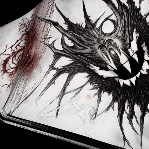 Death Note Shinigami in Detailed Digital Painting