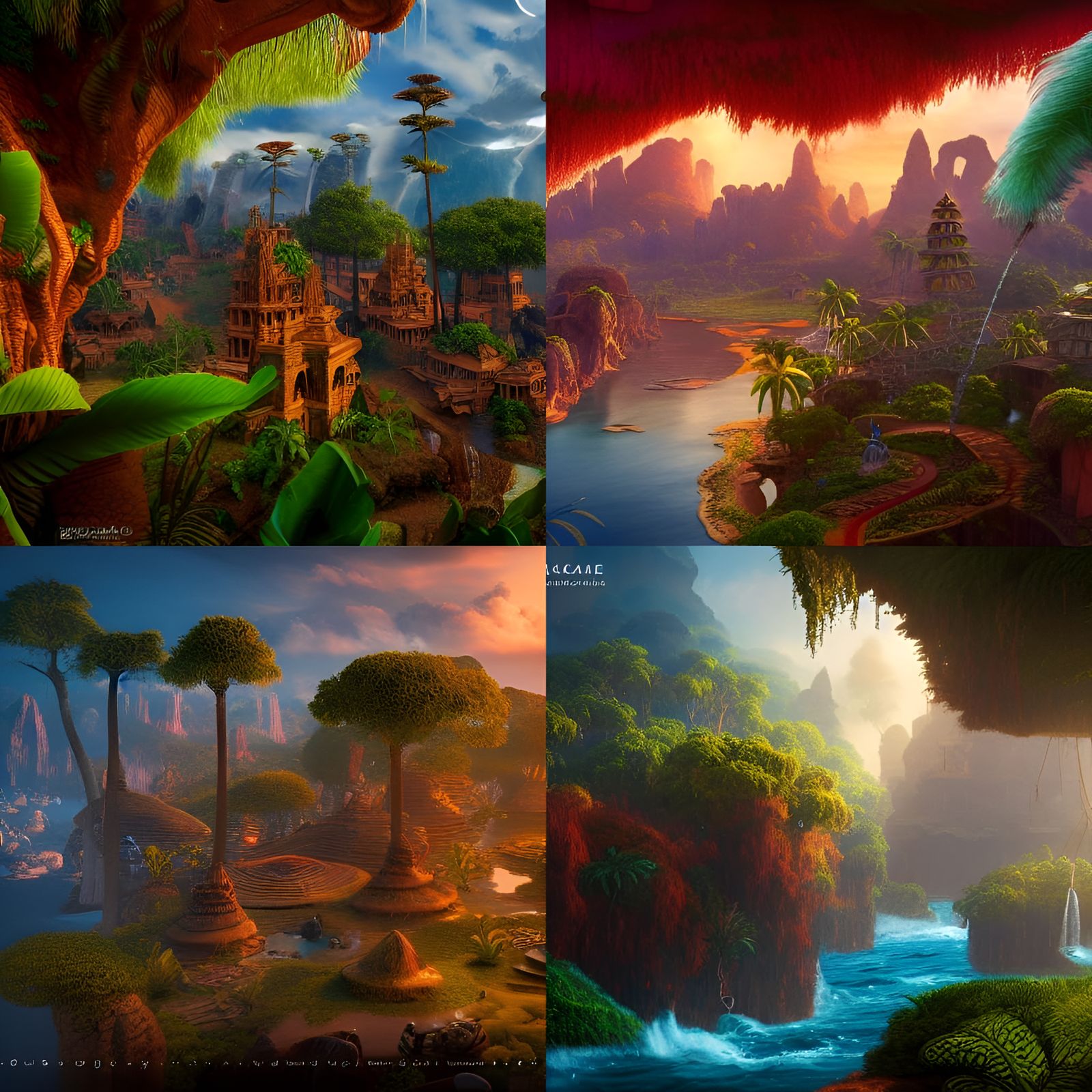 Fantastical Madagascar in Detailed Matte Painting