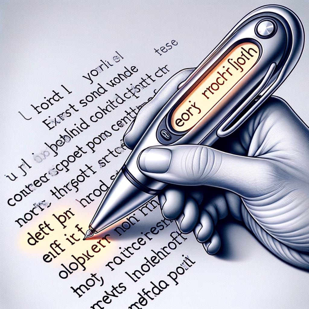 Pen Corrects Writing Errors on Built-in Display