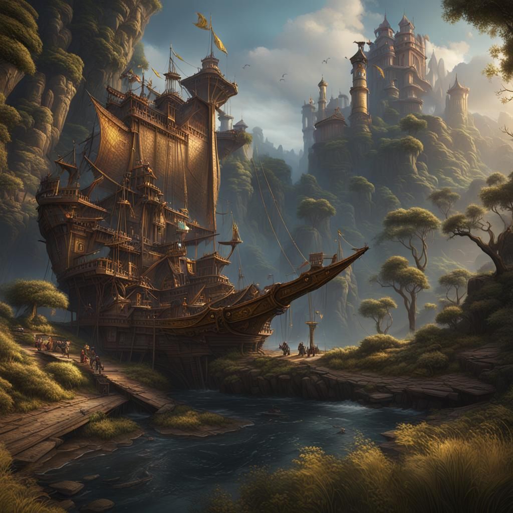 Hammer and Scimitar Fantasy Concept Art