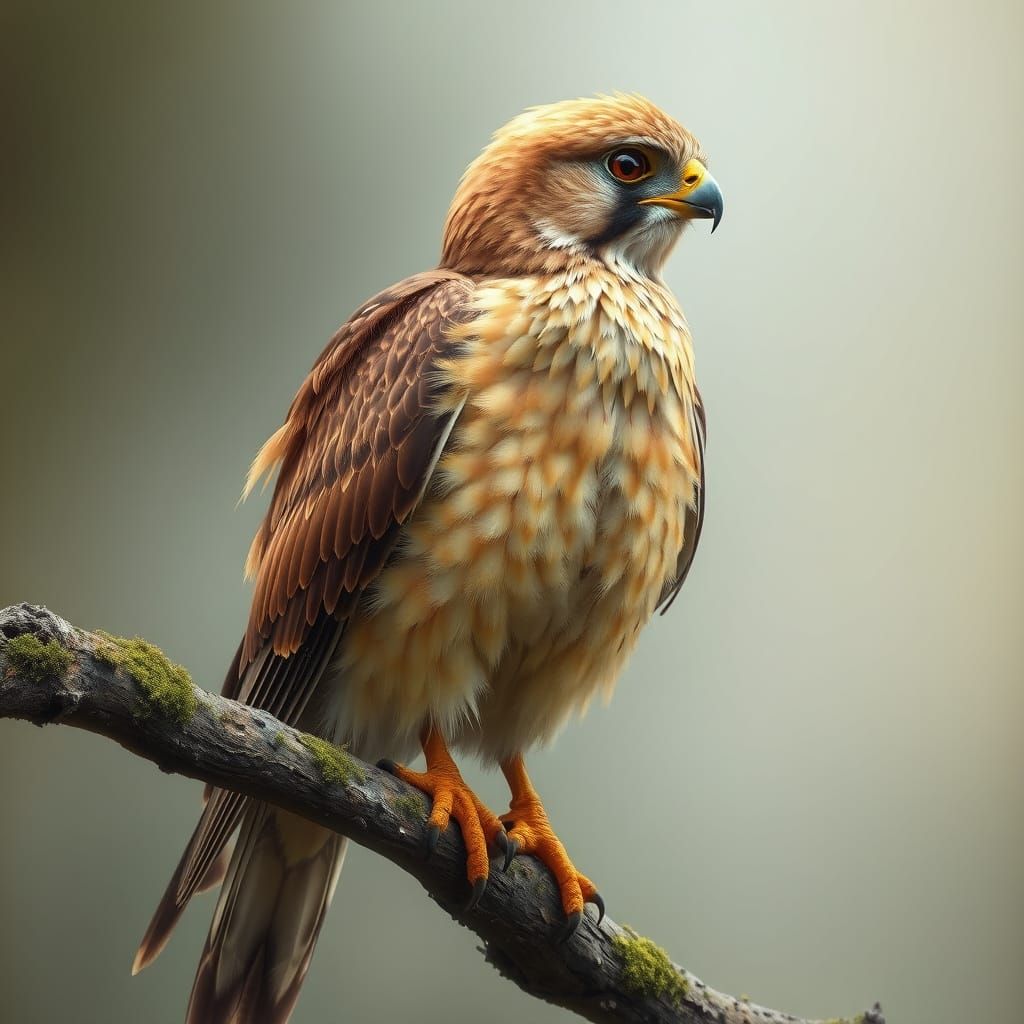 Golden Falcon in Dreamy Wilderness