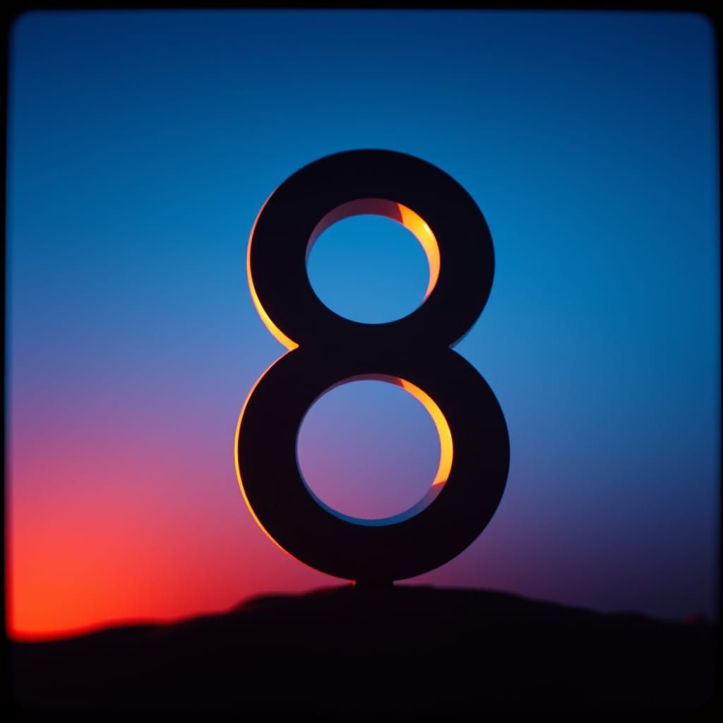 Majestic Numerical Form in Cinematic Hues