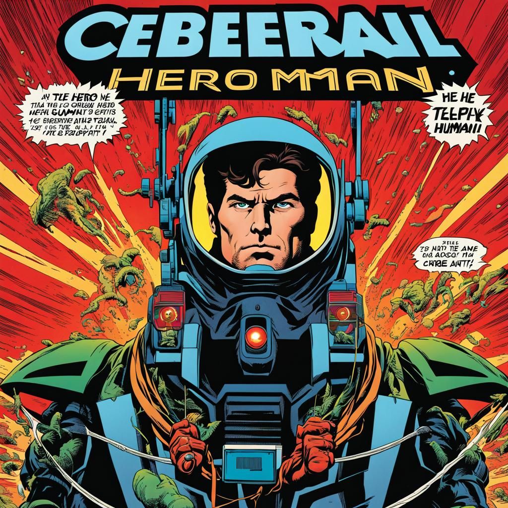 Cerebral Man: Comic Book Cover of Telepathic Hero