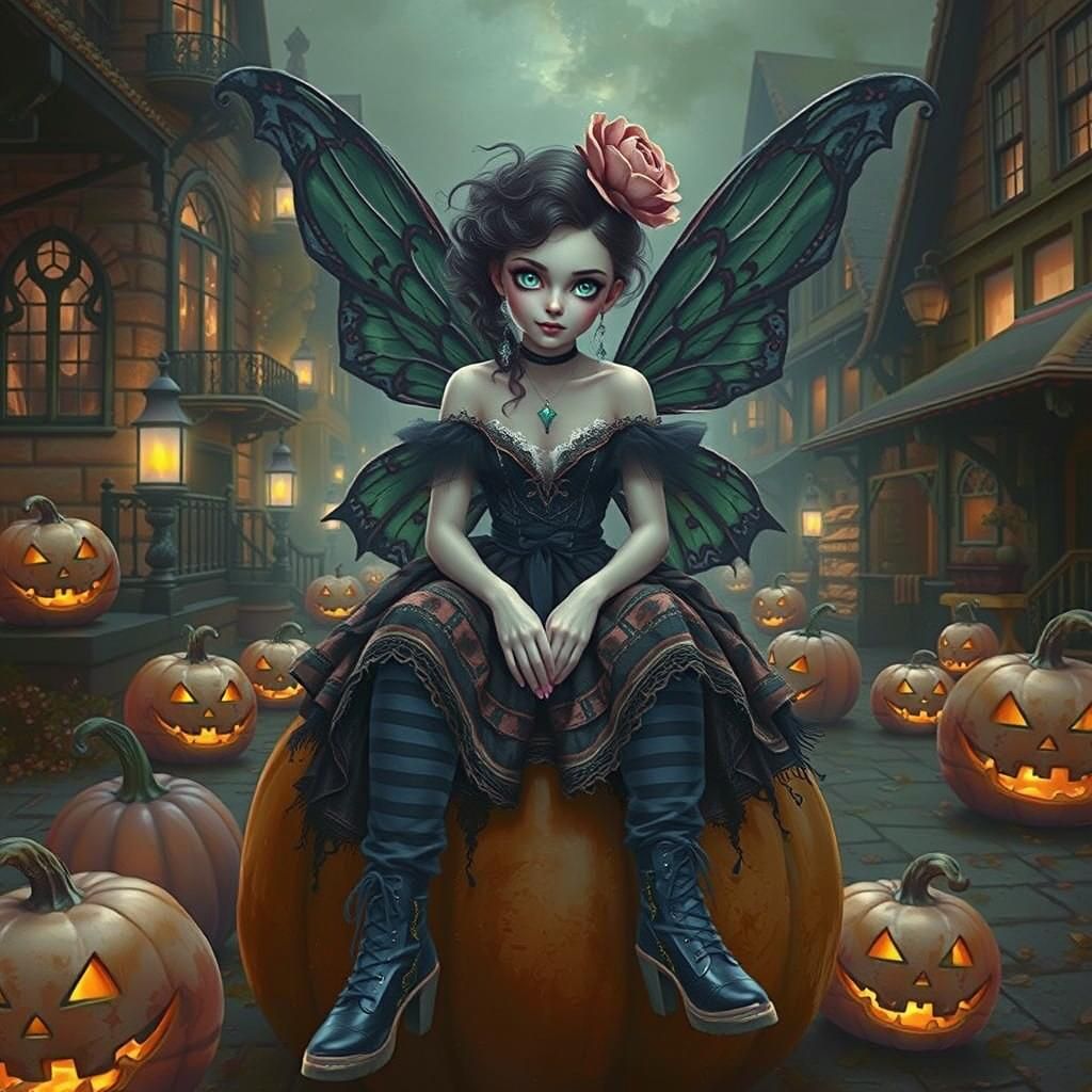 Victorian Vampire Fairy Queen of Halloween