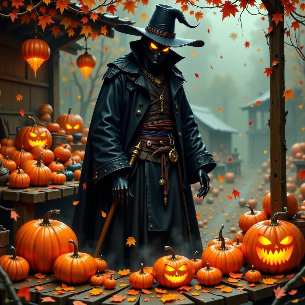Headless Horseman's Halloween Farmstand