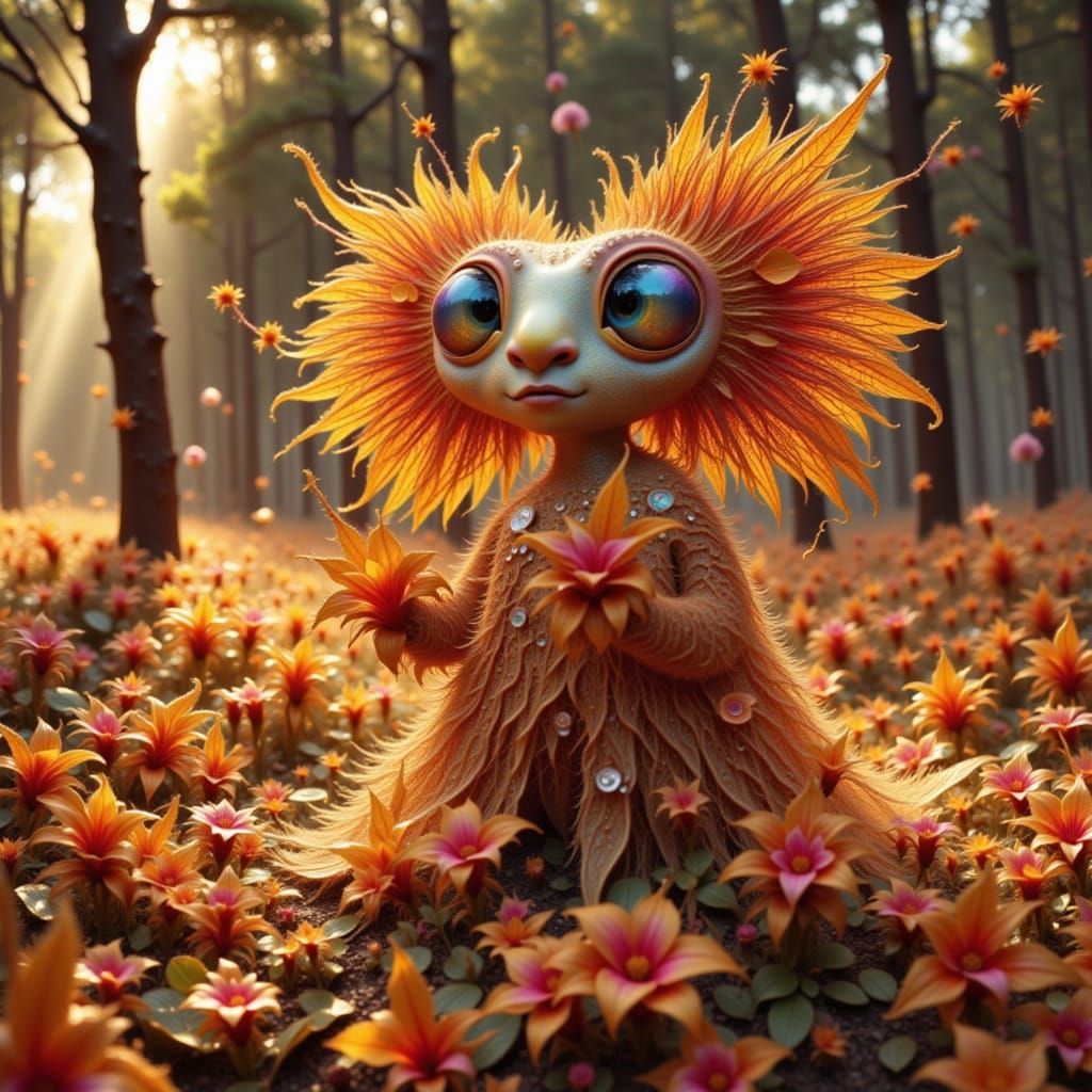 Abstract Digital Art with Vibrant Colors and Intricate Textu...