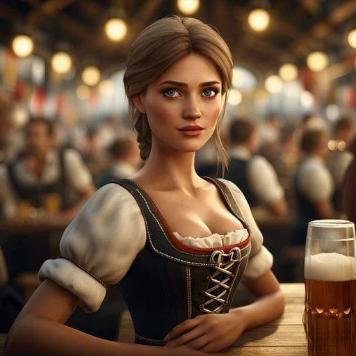 German Oktoberfest Barmaid