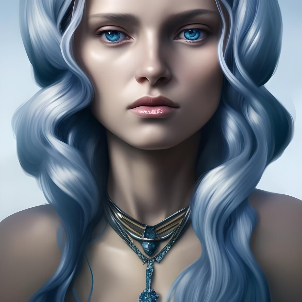 Beautiful half-elf woman