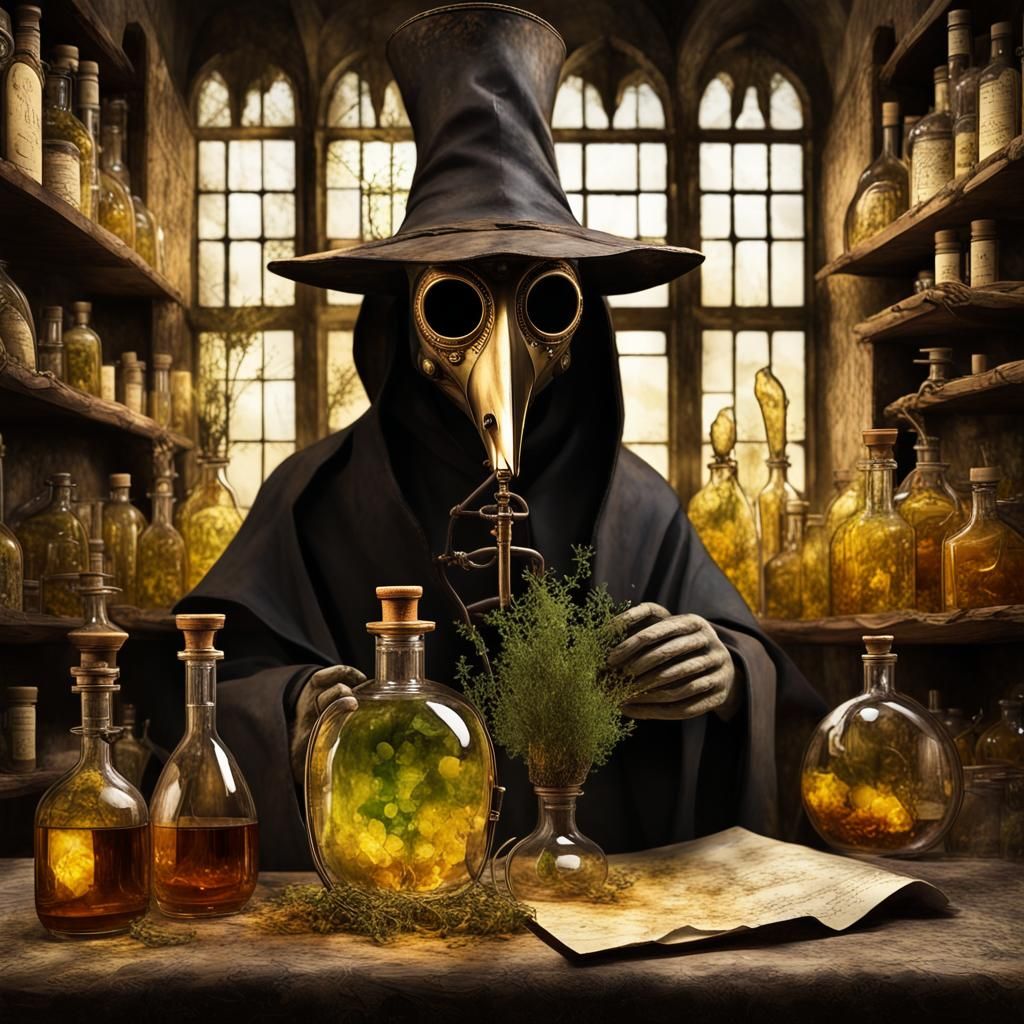 Doctor Plaga is getting ready for work.