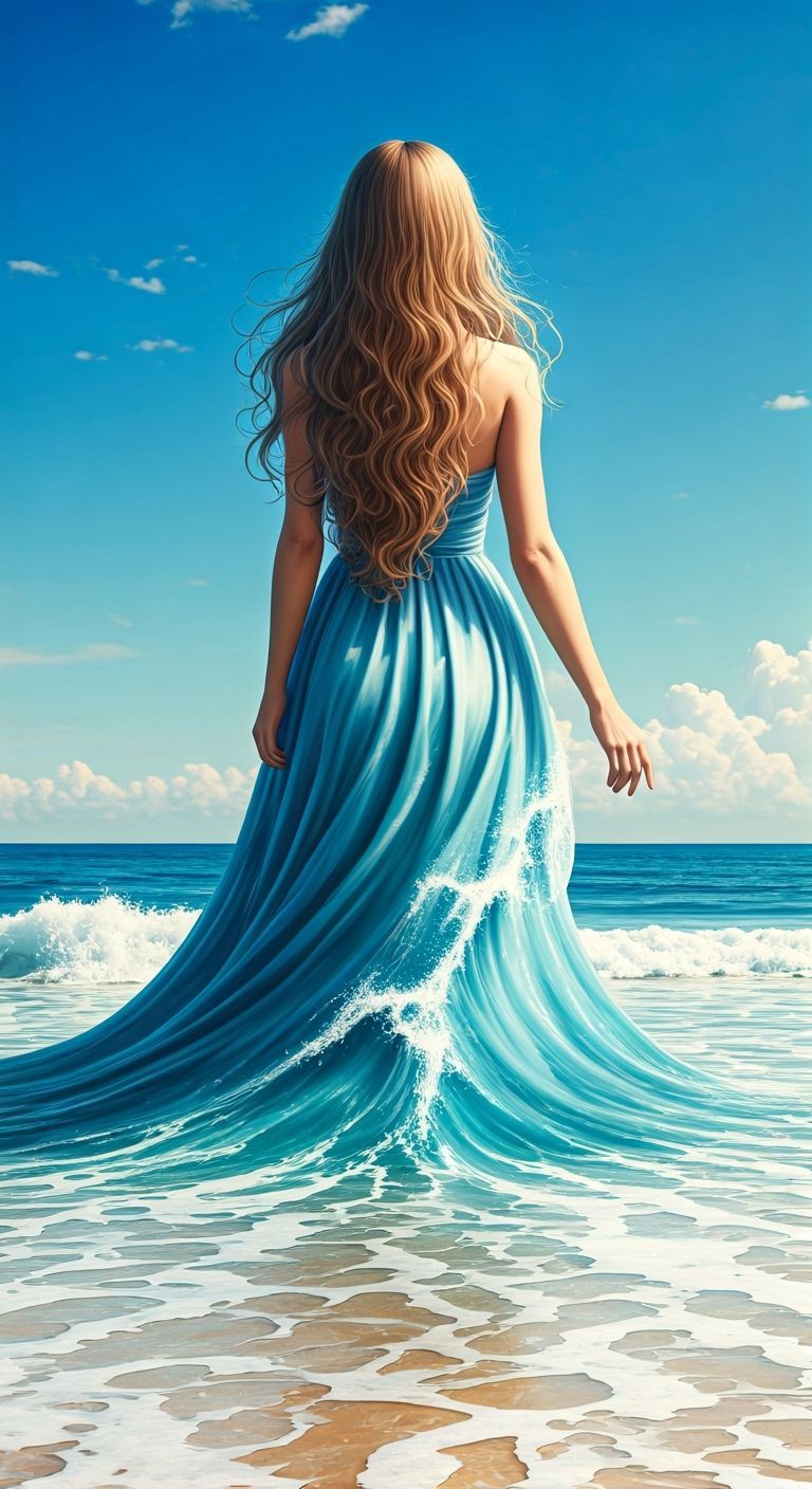 Ocean Giantess on a Sunny Day